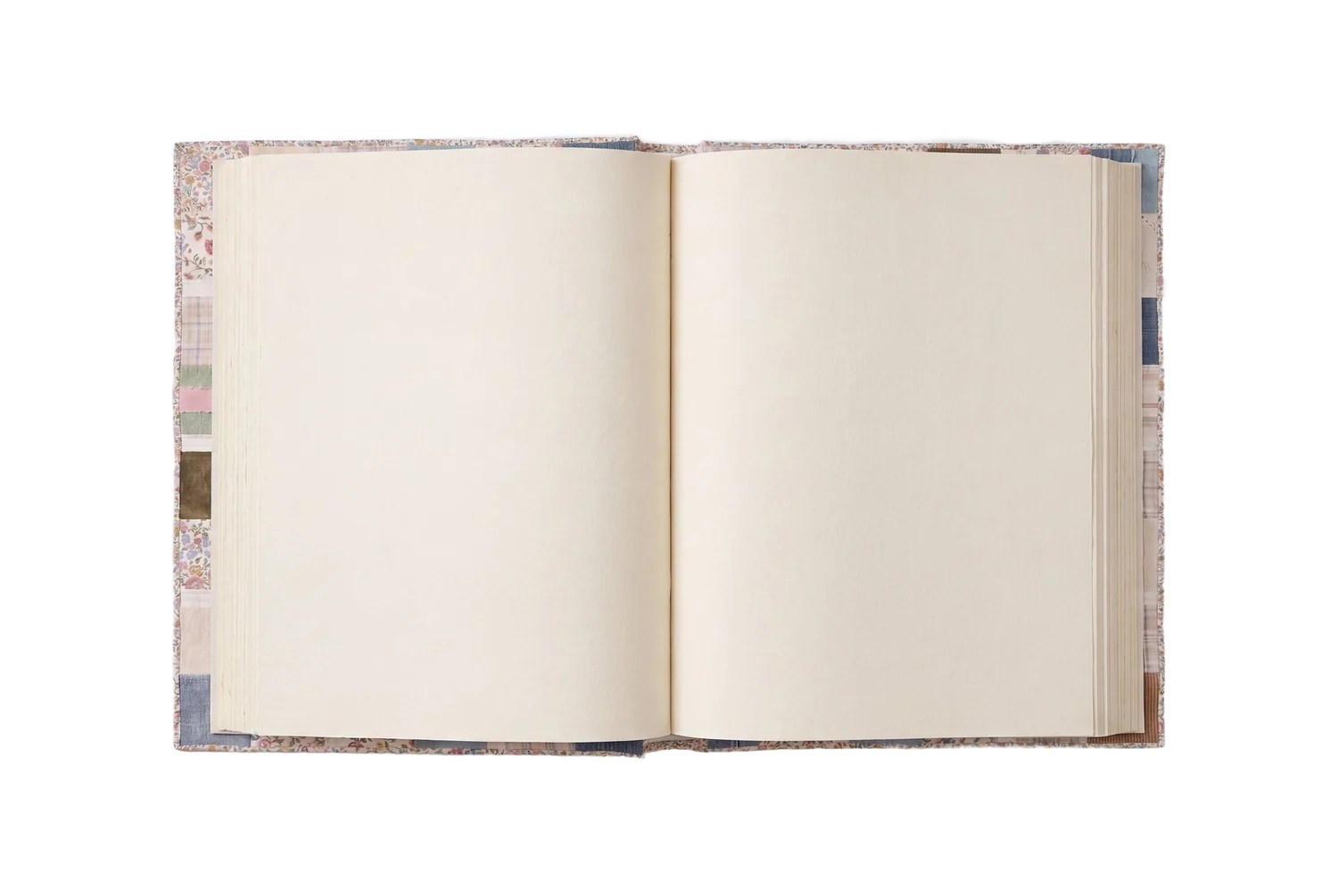 An open heirloom book, pages blank and waiting